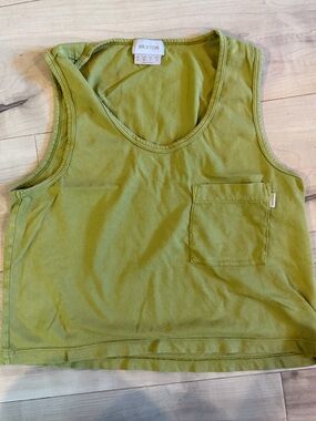 Brixton Cropped Scoop Neck Tank with Pocket